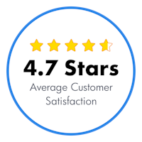 4.7 Stars Average Customer Satisfaction