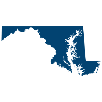 Maryland map outline