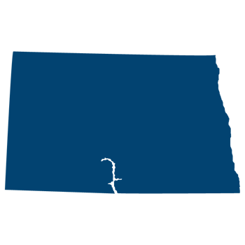 North Dakota map outline
